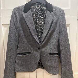 Express Women's Black and Gray Blazer